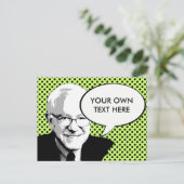 BERNIE SANDERS POP ART POSTKARTE (Stehend Vorderseite)