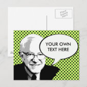 BERNIE SANDERS POP ART POSTKARTE (Vorne/Hinten)