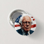 Bernie-Sanders-Porträt Button (Vorne & Hinten)