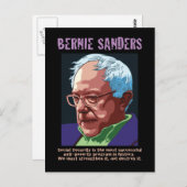 Bernie Sanders Postkarte (Vorne/Hinten)