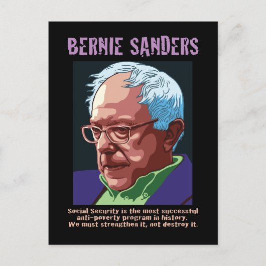 Bernie Sanders Postkarte (Vorderseite)