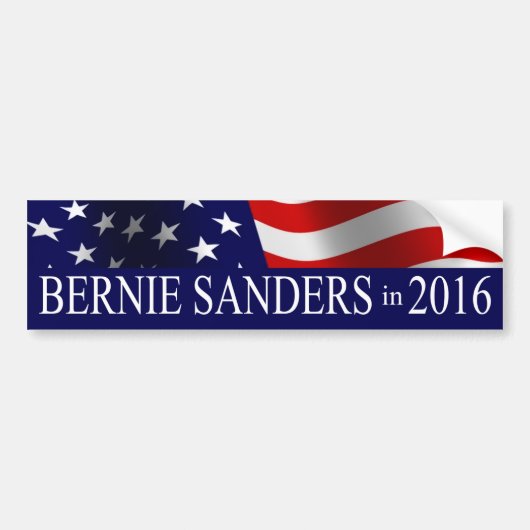 Bernie Sanders Präsident 2016 Flagge der USA Autoaufkleber (Vorne)