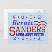 Bernie Sanders Präsident 2016 Wahl Demokrat Postkarte (Vorne/Hinten)