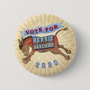 Bernie Sanders Präsident 2020 Demokrat Donkey v2 Button