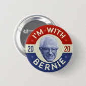 Bernie Sanders Präsident 2020 Foto Retro Button (Vorne & Hinten)