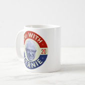 Bernie Sanders Präsident 2020 Foto Retro Kaffeetasse (Vorderseite Links)