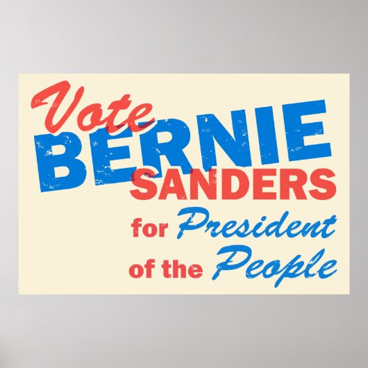 Bernie Sanders Präsident des Volkes V5 Poster (Vorne)