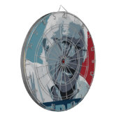 Bernie Sanders Retro Dartscheibe (Vorderseite Links)