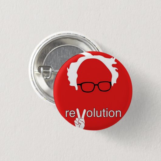 Bernie Sanders Revolution 2016 Button (Vorne & Hinten)