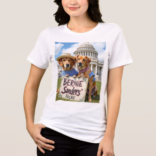 Bernie Sanders Rocks Gelbhund Tri-Blend Shirt