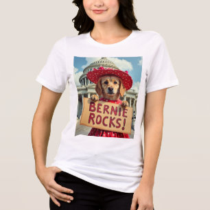 Bernie Sanders Rocks Niedlich Dog Tri-Blend-Shirt Tri-Blend Shirt