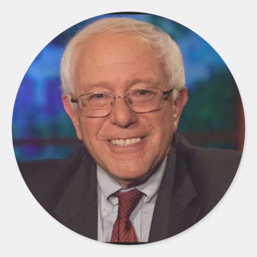 Bernie Sanders Runder Aufkleber (Vorderseite)