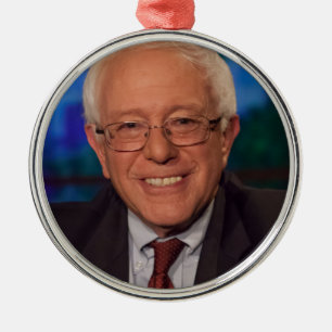 Bernie Sanders Silbernes Ornament