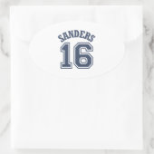 Bernie Sanders Sports Jersey Nummer 16 Ovaler Aufkleber (Tasche)