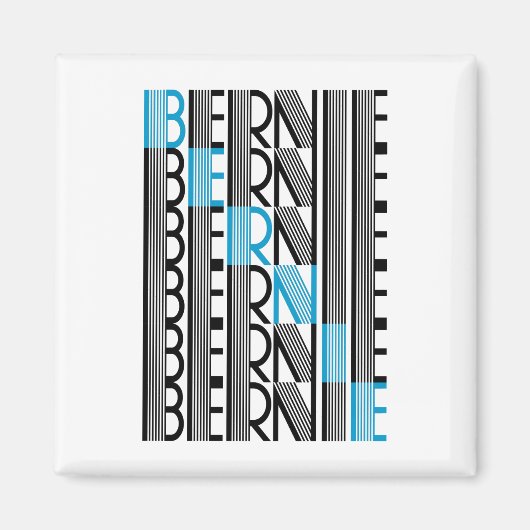 BERNIE sanders text Magnet (Vorne)