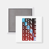 BERNIE sanders textBern Magnet (Vorderseite/Rückseite)