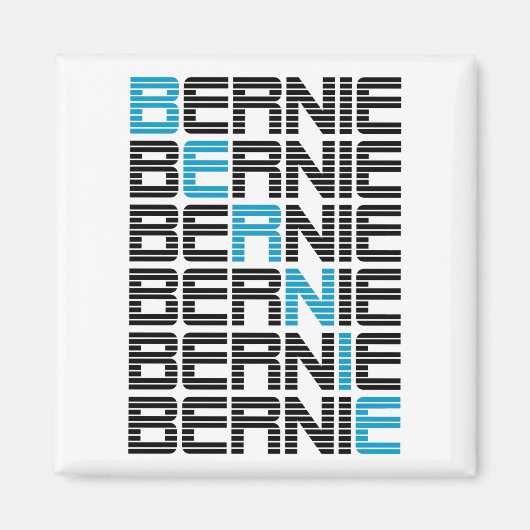 BERNIE sanders textStacks Magnet (Vorne)