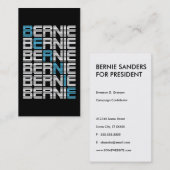 BERNIE sanders textStacks Visitenkarte (Vorne/Hinten)
