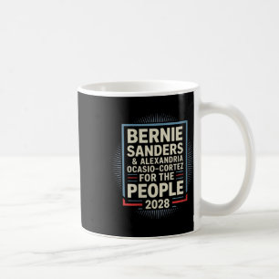Bernie Sanders und Aoc 2028 für Präsident C Kaffeetasse