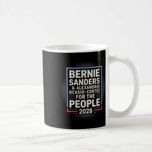 Bernie Sanders und Aoc 2028 für Präsident C Kaffeetasse (Rechts)