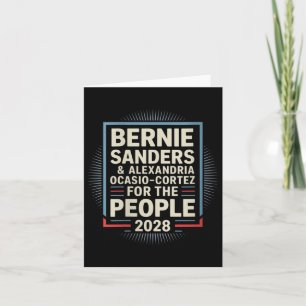 Bernie Sanders und Aoc 2028 für Präsident C Karte