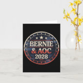 Bernie Sanders und Aoc 2028 für Präsident C Karte (Gelbe Blume)