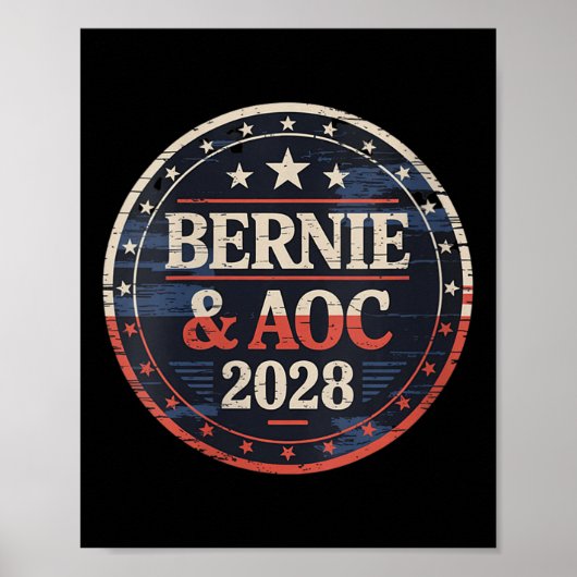 Bernie Sanders und Aoc 2028 für Präsident C Poster (Vorne)