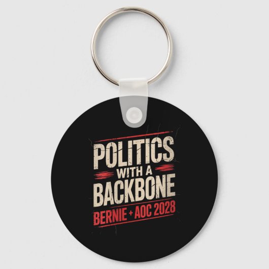 Bernie Sanders und Aoc 2028 für Präsident C Schlüsselanhänger (Vorderseite)