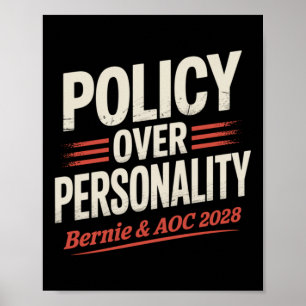 Bernie Sanders und Aoc 2028 für Präsidentschaftska Poster