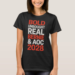 Bernie Sanders und Aoc 2028 für Präsidentschaftska T-Shirt