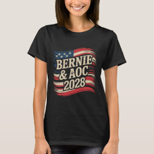 Bernie Sanders und Aoc 2028 für Präsidentschaftska T-Shirt