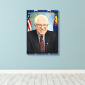 Bernie Sanders unterstützt Wall Art Leinwanddruck (Insitu (Holzboden))