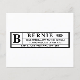 Bernie Sanders Warning Label