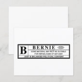 Bernie Sanders Warning Label (Vorne/Hinten)