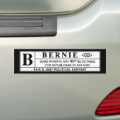 Bernie Sanders Warning Label Autoaufkleber (Auf Auto)
