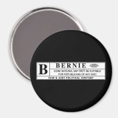 Bernie Sanders Warning Label Magnet (Vorderseite/Rückseite)