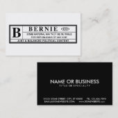 Bernie Sanders Warning Label Visitenkarte (Vorne/Hinten)