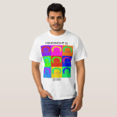 Bernie-Sandpapierschleifmaschine-Pop-Kunst T-Shirt (Vorne ganz)