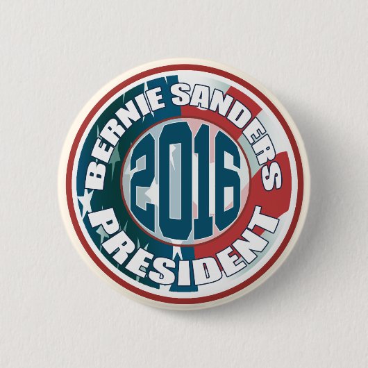 Bernie-Sandpapierschleifmaschine-Präsident 2016 Button (Vorderseite)