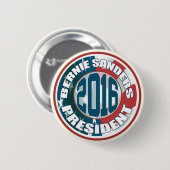 Bernie-Sandpapierschleifmaschine-Präsident 2016 Button (Vorne & Hinten)