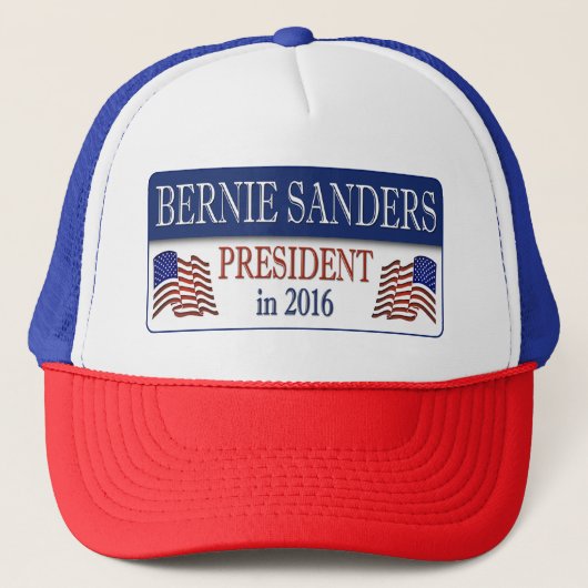 Bernie-Sandpapierschleifmaschine-Präsident 2016 Truckerkappe (Vorderseite)