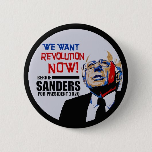 Bernie-Sandpapierschleifmaschine-Präsident 2020 Button (Vorderseite)