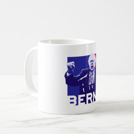 Bernie-Sandpapierschleifmaschine-Rede Kaffeetasse (Vorderseite Links)
