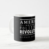Bernie-Sandpapierschleifmaschine-Revolution Kaffeetasse (Vorderseite Links)