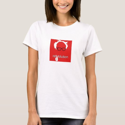 Bernie-Sandpapierschleifmaschine-Revolution T-Shirt (Vorderseite)