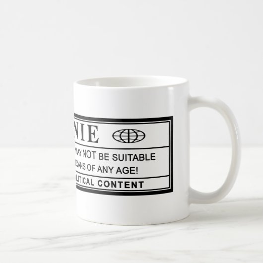Bernie-Sandpapierschleifmaschine-Warnschild Kaffeetasse (Rechts)
