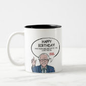Bernie-Sandpapierschleifmaschinen, die grüßen - Zweifarbige Tasse (Links)