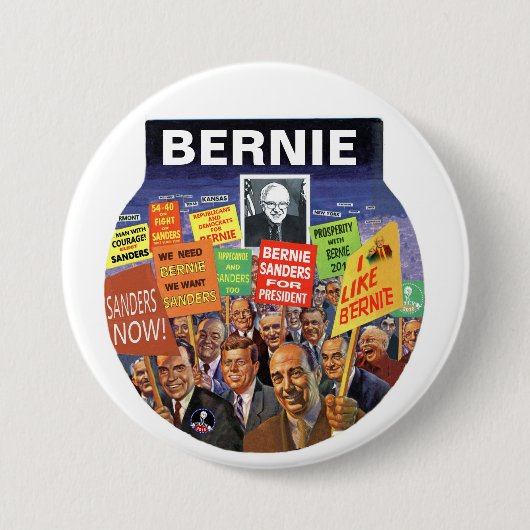 BERNIE-SANDPAPIERSCHLEIFMASCHINEN FÜR PRÄSIDENTEN BUTTON (Vorderseite)