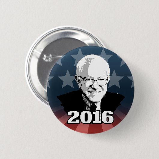 BERNIE-SANDPAPIERSCHLEIFMASCHINEN Kandidat 2016 Button (Vorne & Hinten)