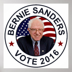 Bernie-Sandpapierschleifmaschinen US-Flagge Poster
